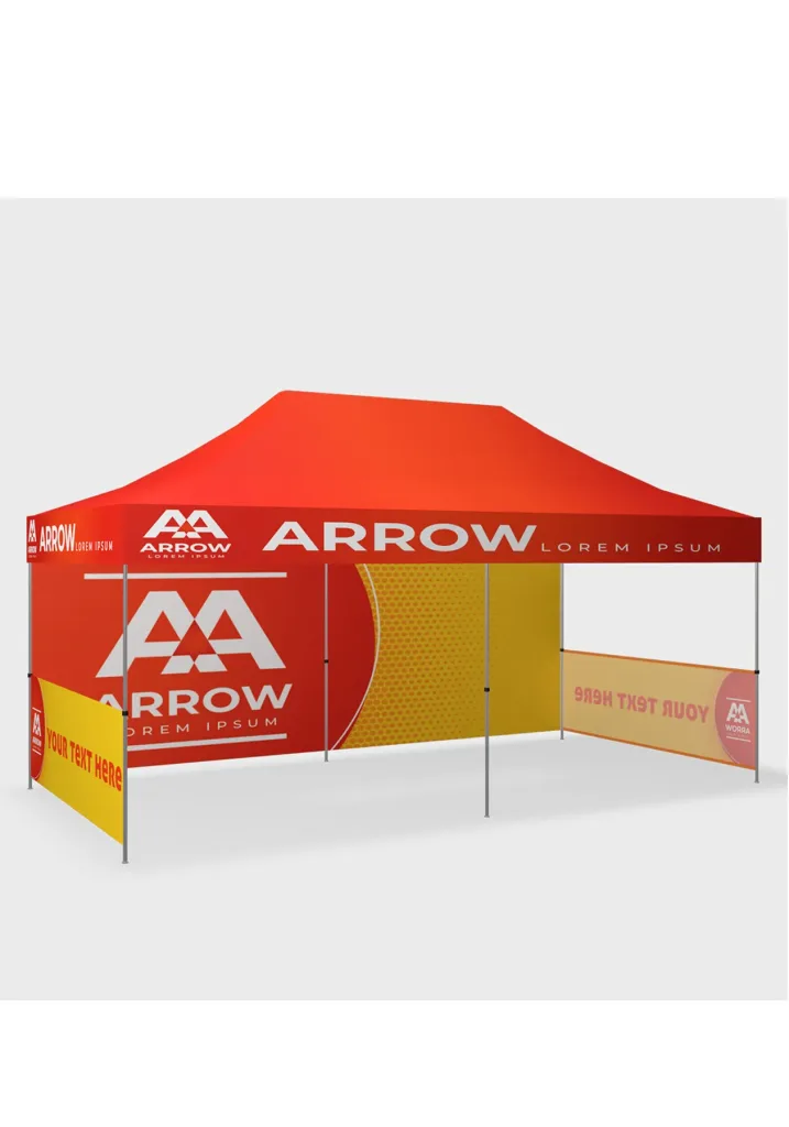 ワンタッチ大型テント。屋外運動会や学校行事に最適な防水仕様。軽量設計で設営も簡単、法人向けに人気