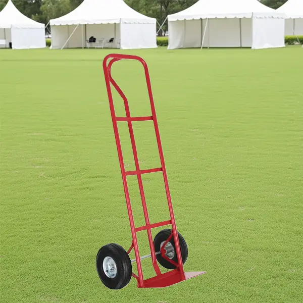 ハンドトラック 150kg耐荷重 二輪台車 鉄製 固定式 イベントテント、テント重り運搬向け