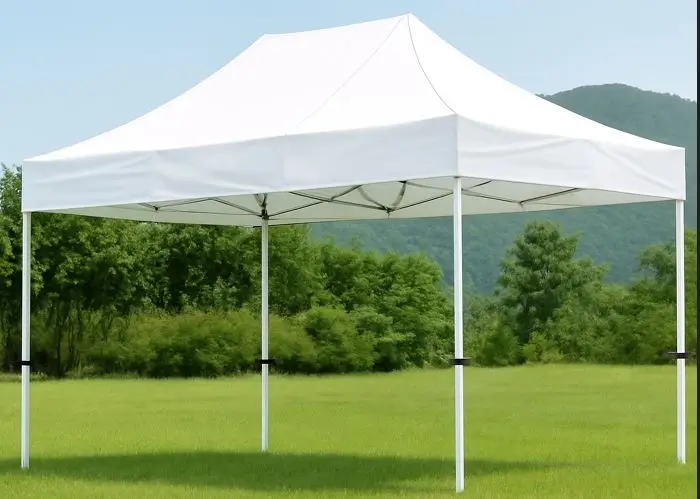 屋外イベントテント設置 安全ウェイト固定事例